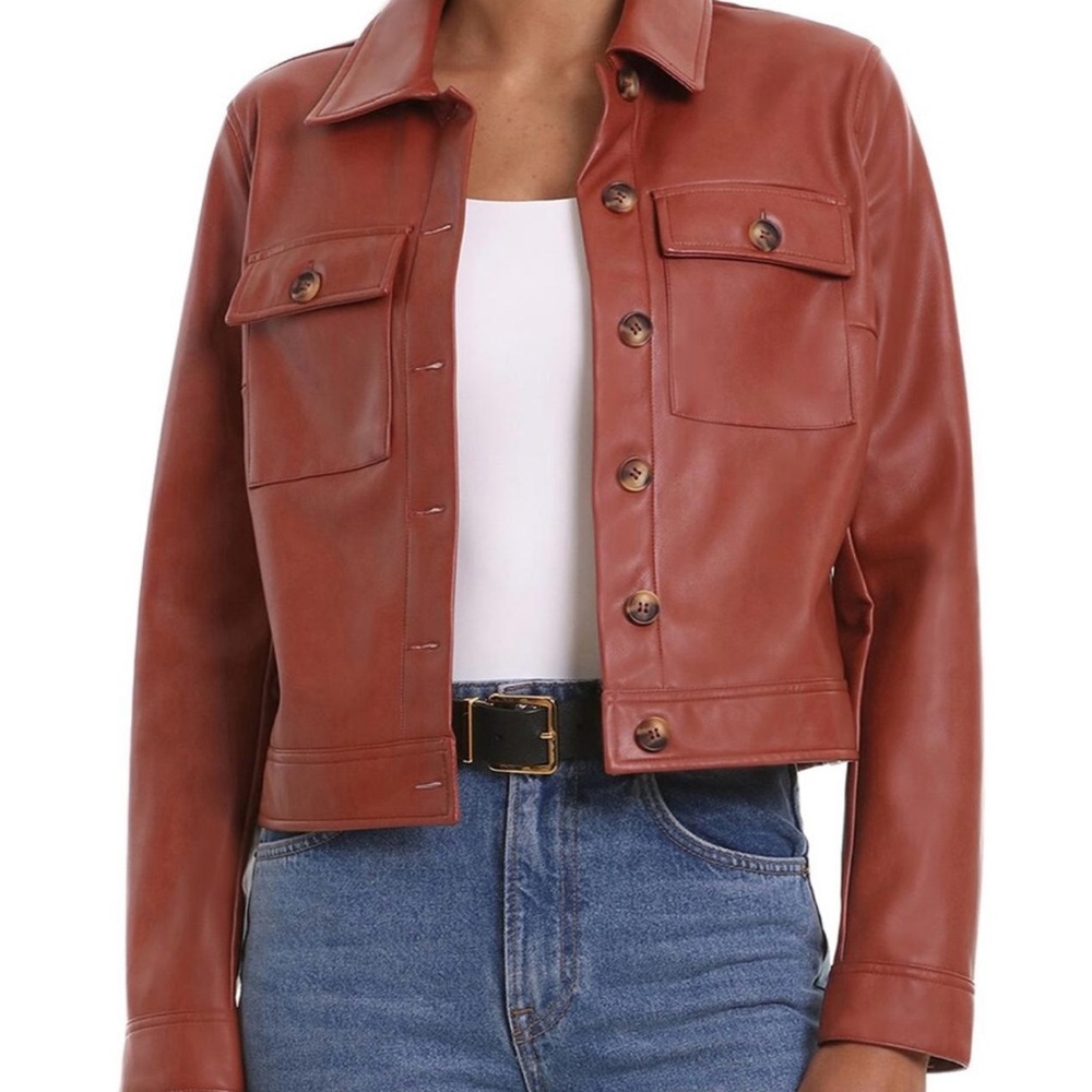 Women's Leather Jacket in Rich Brown